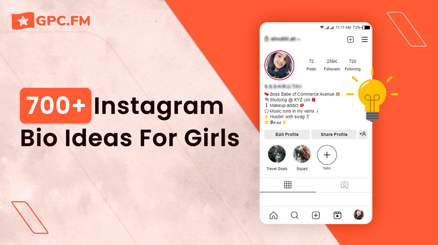 700+ Instagram Bio Ideas For Girls